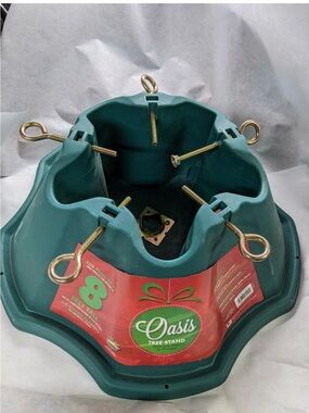 Oasis Green Tree Stand with Brass-Colored Eye Bolts